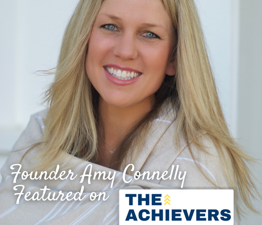 Amy Abts Connelly CEO owner founder Shaka Love featured on the Achievers top women entrepreneurs women owned business women making a difference women helping women Turkish Towels Big Towels best towels near me woman of faith women who care water is life