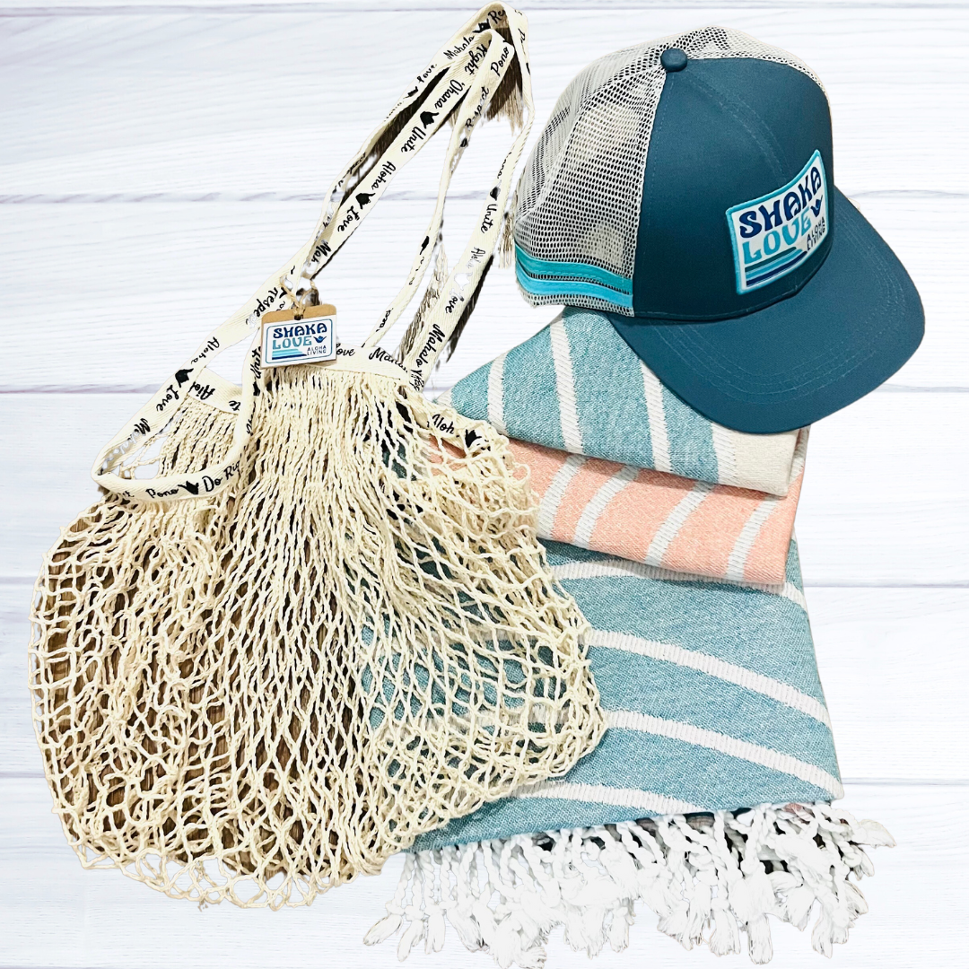 Bundle #1: Includes OHA Towel, SHAKA Hat, & Tote Bag