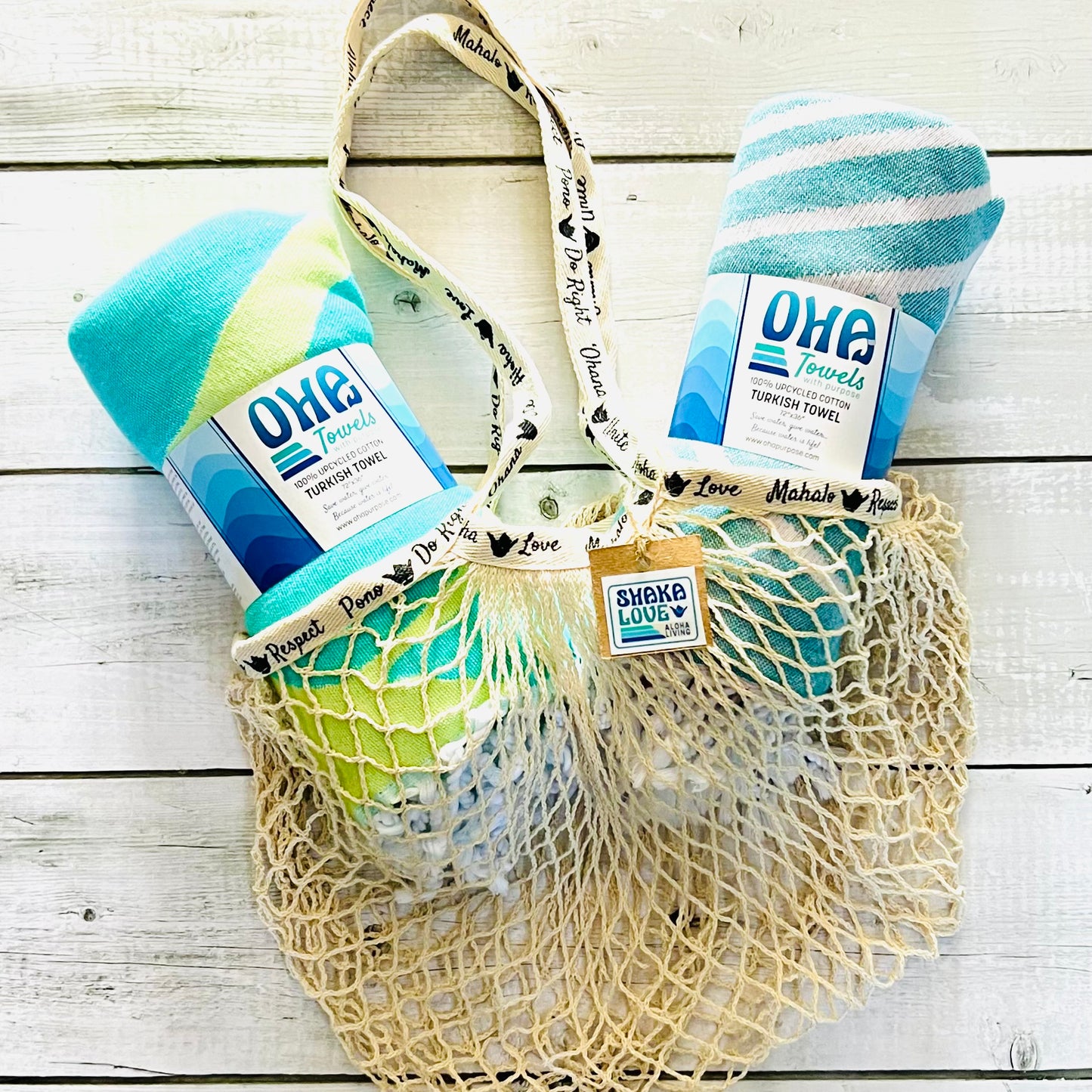 Bundle #3: Includes 2 OHA Turkish Towels & 1 Beach Bag