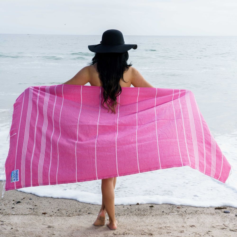 Plumeria Pink Classic Turkish Towel