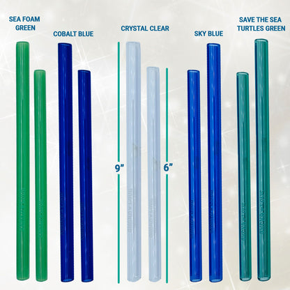 Glass Straw Set - ALOHA Mixed Colors
