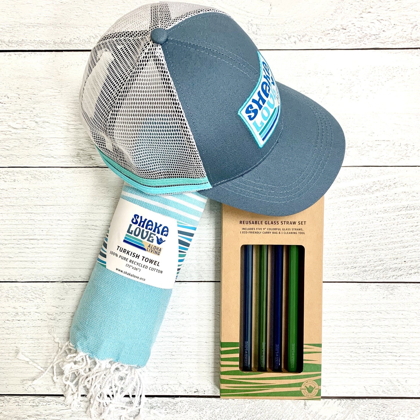 Bundle #6: Includes Hat, Towel, & Straw Set