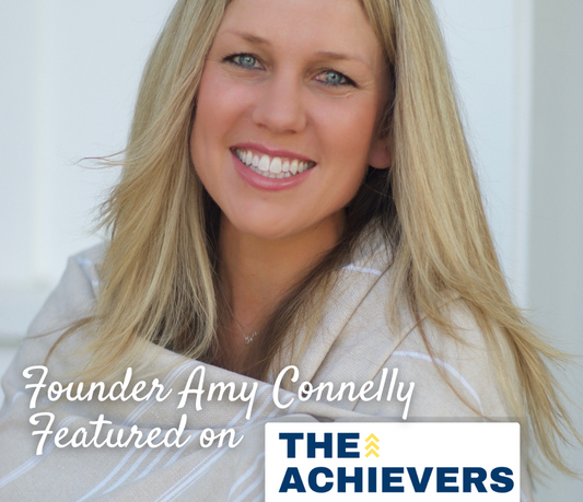 Amy Abts Connelly CEO owner founder Shaka Love featured on the Achievers top women entrepreneurs women owned business women making a difference women helping women Turkish Towels Big Towels best towels near me woman of faith women who care water is life 