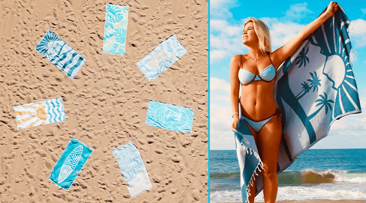 Header image of Shaka Love blog post about The Best Turkish Beach Towels for Making a Splash This Summer 2024