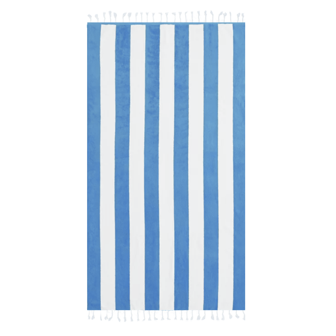 Cabana Blue & White Striped Turkish Towel