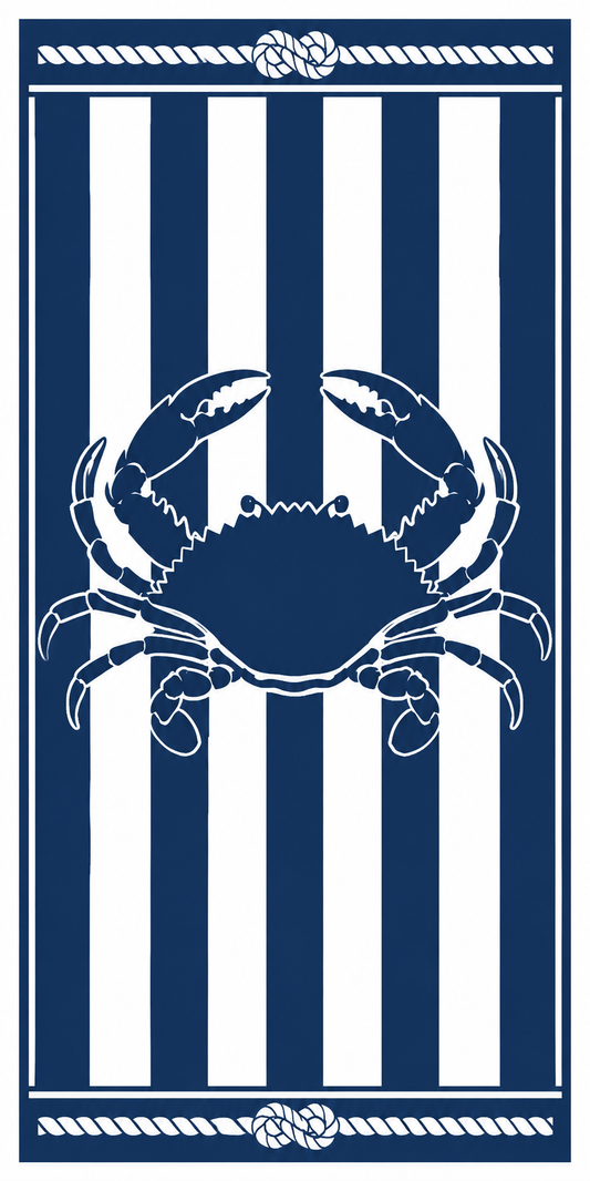 Blue Crab Turkish Towel