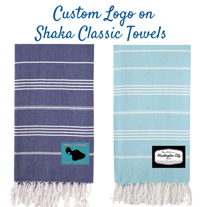 Custom Logo on Shaka Classic Towels - WHOLESALE ONLY! MOQ 84