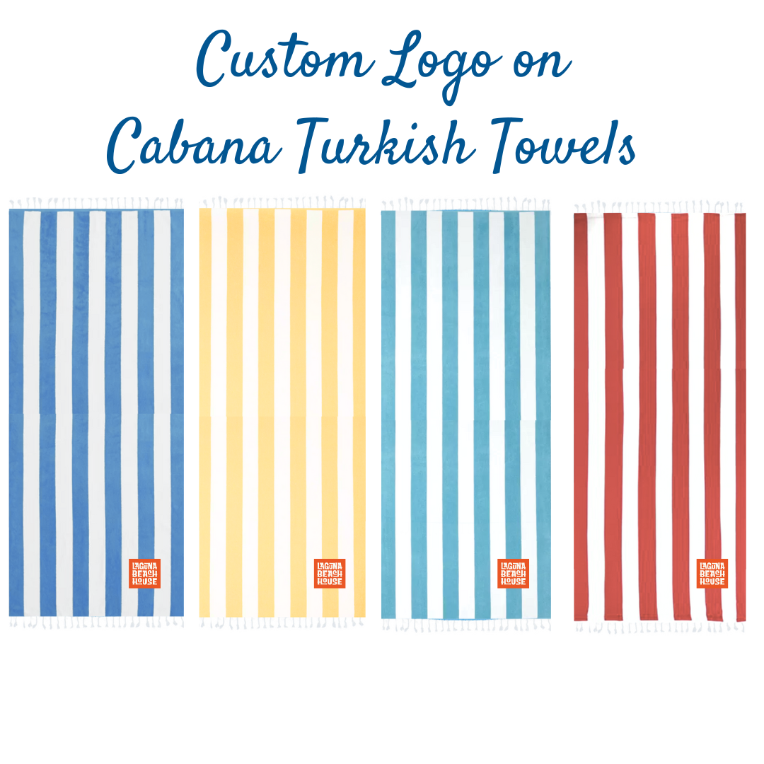 Custom Logo on Shaka Cabana Towels - WHOLESALE ONLY! MOQ 100