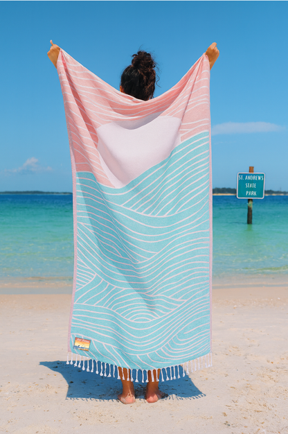 Custom Woven Patch on Luxury OHA Turkish Towels