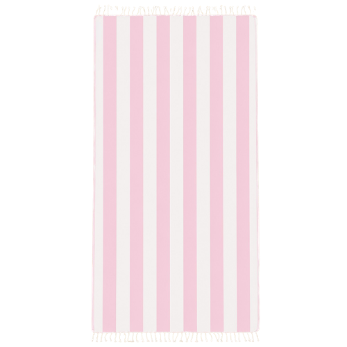 Pink & White Striped Cabana Towel