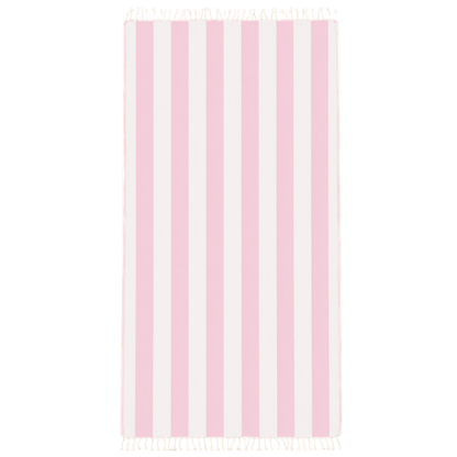 Pink & White Striped Cabana Towel