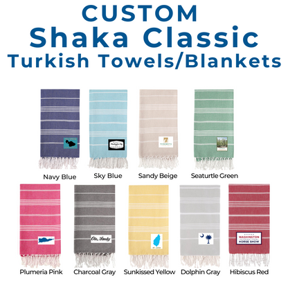 Custom Shaka Classic Luxury Turkish Towels