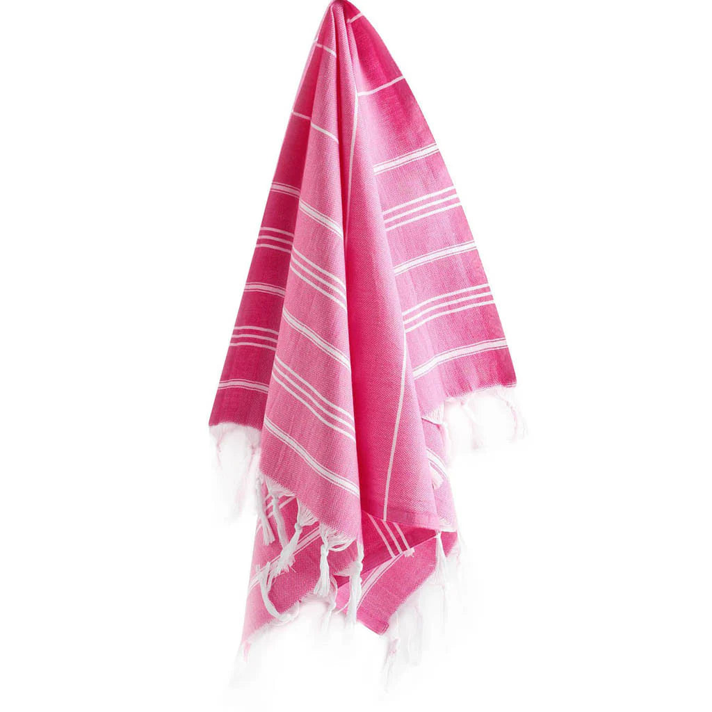 PLUMERIA PINK Turkish Hand Towels - Set of 2