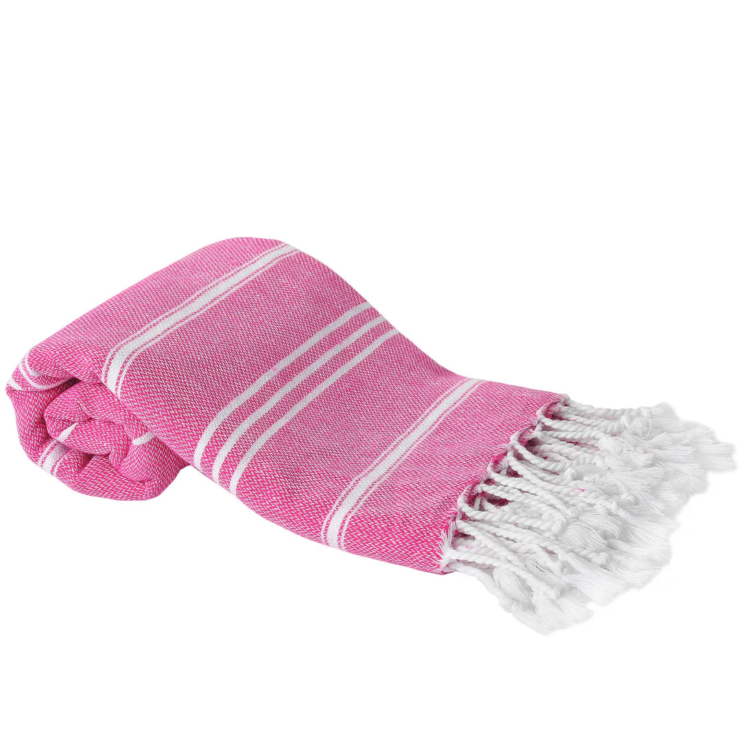 PLUMERIA PINK Turkish Hand Towels - Set of 2