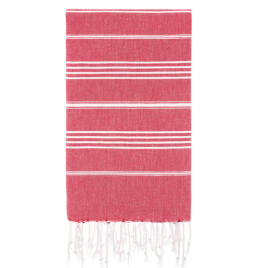 Hibiscus Red Classic Turkish Towel
