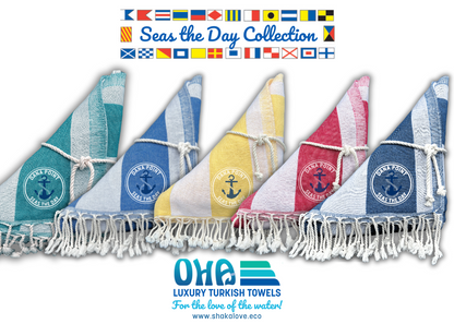 Custom "SEAS THE DAY" Luxury Towels - WHOLESALE ONLY! MOQ 30