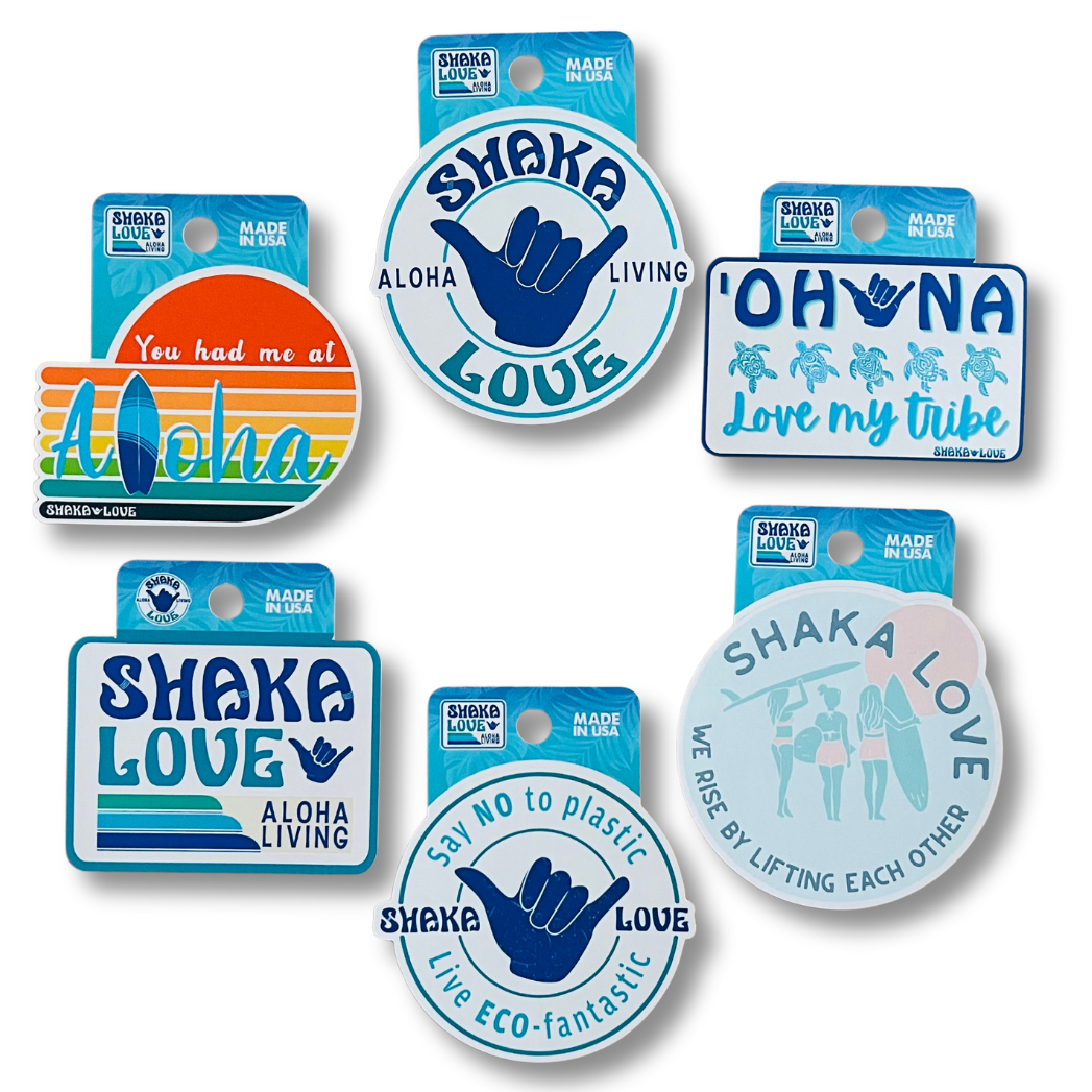 SHAKA Bumper Stickers 6 PACK