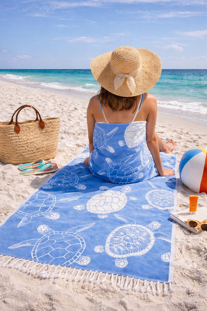 Custom Woven Patch on Luxury OHA Turkish Towels