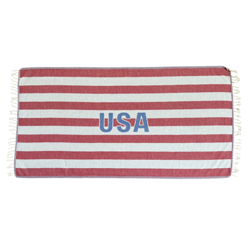 Custom Woven Patch on Luxury OHA Turkish Towels