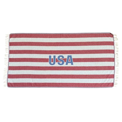 Custom Woven Patch on Luxury OHA Turkish Towels