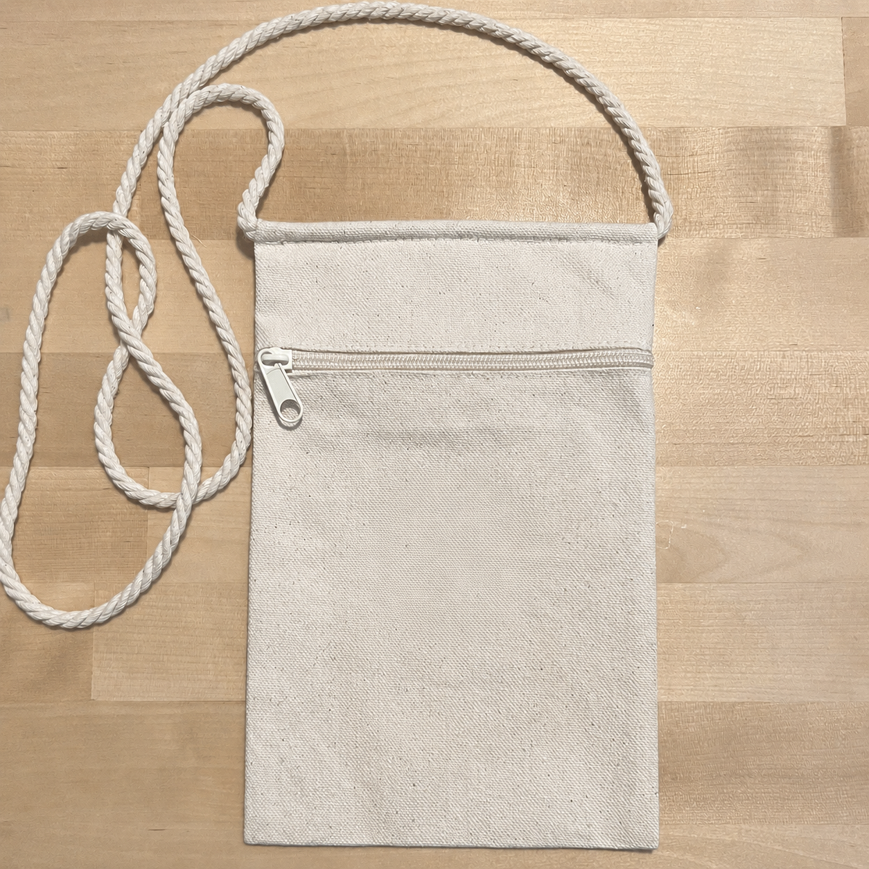 Natural Handbag Tote With Twisted Rope Strap BLANK