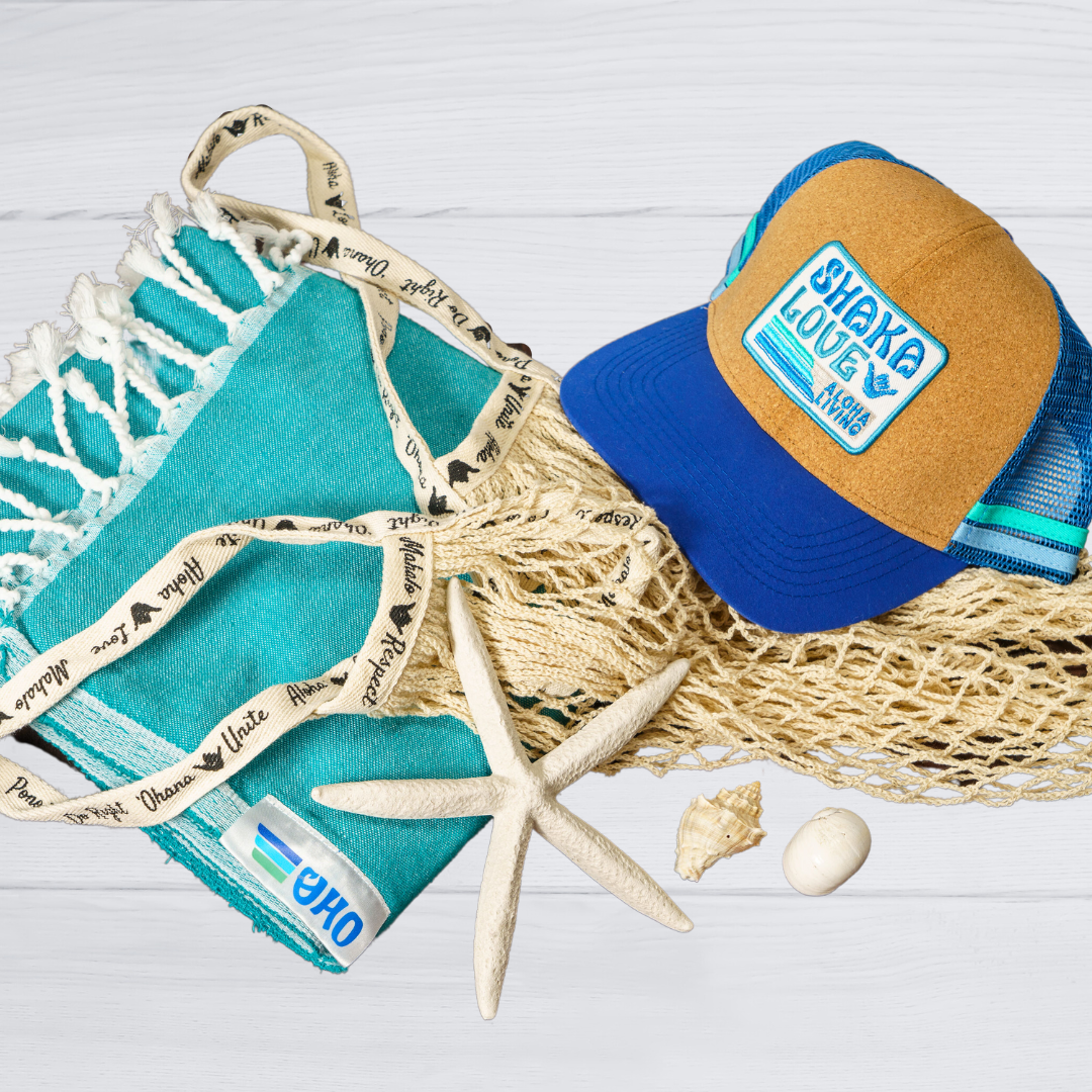 Bundle #1: Includes OHA Towel, SHAKA Hat, & Tote Bag