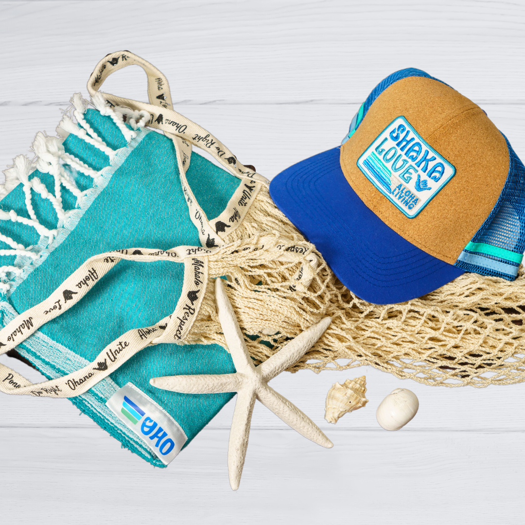 Bundle #5: Includes OHA Towel, SHAKA Hat, & Tote Bag