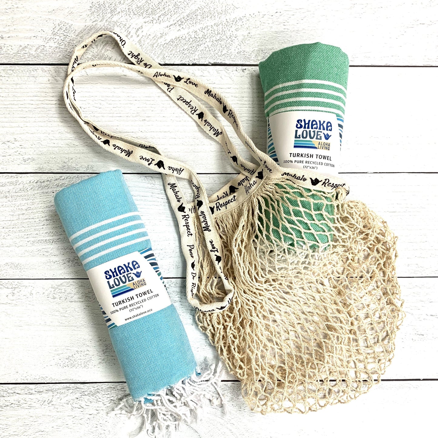 Bundle #2: Includes 2 Shaka Turkish Towels & 1 Beach Bag