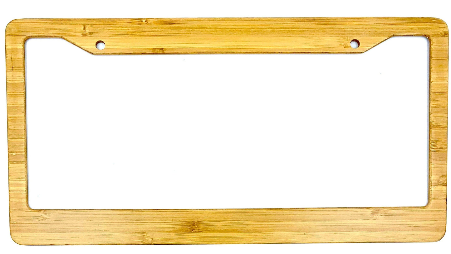 Bamboo License Plate Frame