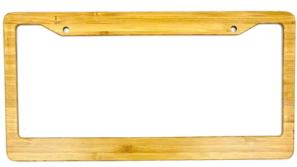 Bamboo License Plate Frame