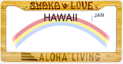 Bamboo License Plate Frame