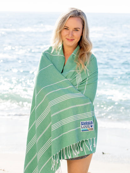 Sea Turtle Green Classic Turkish Towel