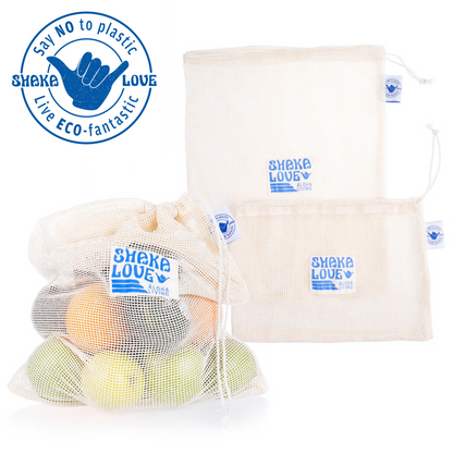 Organic Reusable Mesh Bags- 3 Size Options