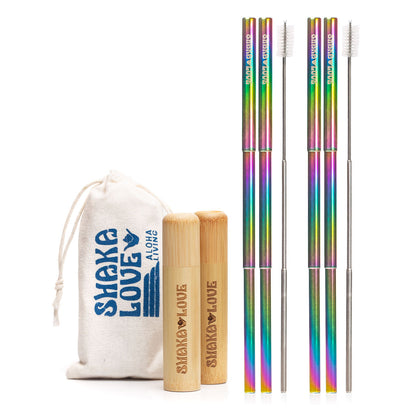 Stainless Steel Reusable Straw Set