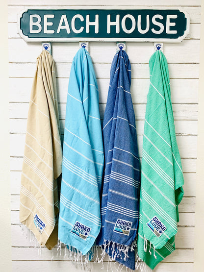 SHAKA CLASSIC Bundle 2: Includes 2 Shaka Turkish Towels of your choice & 1 Beach Bag