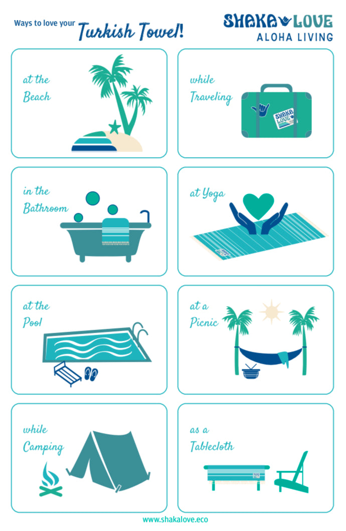 SHAKA CLASSIC Bundle 1: Includes FOUR top 4 Shaka Classic Beach Towels